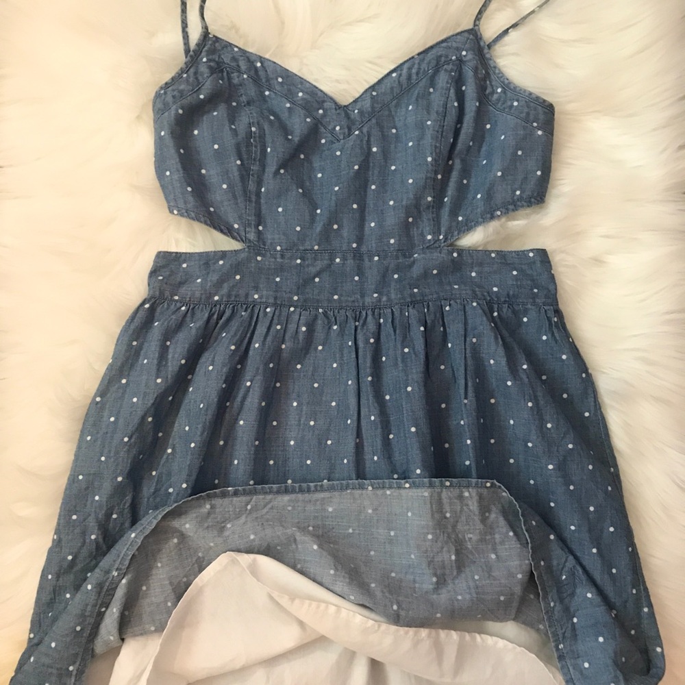 Abercrombie & Fitch Dress Size L Polka Dot Cut Out